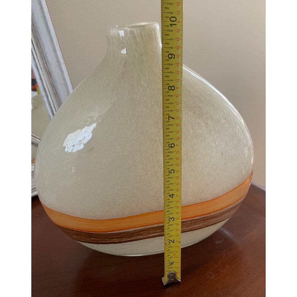 Pier One Retro 70's Blown Glass Vase Y2K Style - CANDLE & BOX NOT INCLUDED - Picture 10 of 12